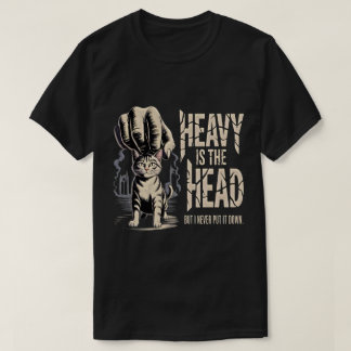 Cat Lover Hilarious Book Nerd Gift - Heavy Head T-shirt