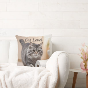 Cat Lover & Hondenliefhebber Dual Side Kussen