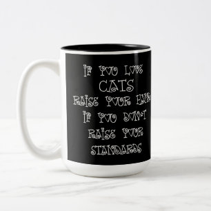 Cat Lover Humor Two-Tone koffee Mok
