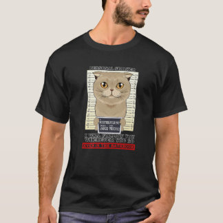 Cat Lover I Personal Stalker I Scottish Fold Cat T-shirt