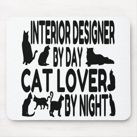 Cat Lover Interior Designer Muismat (Voorkant)