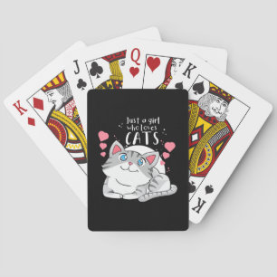 Cat Lover is gewoon een meisje dat van Cat houdt Pokerkaarten