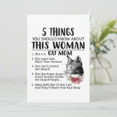 Cat Lover, je moet weten hoe het zit met katten. Bedankkaart (Staand voorkant)