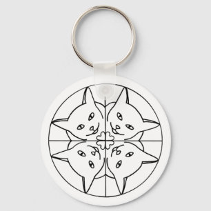 Cat Lover Kaleidoscope Cats Hearts Sleutelhanger