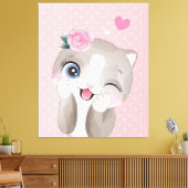 Cat Lover | Kute Little Kittens Canvas Afdruk (Insitu (Woonkamer))