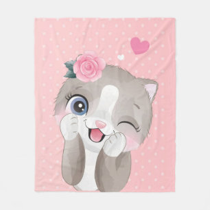 Cat Lover Kute Little Kittens Fleece Deken