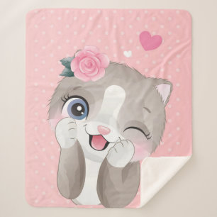 Cat Lover   Kute Little Kittens Sherpa Deken