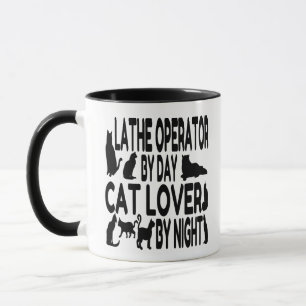 Cat Lover Lathe Operator Mok