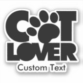 Cat Lover Logo Sticker (Voorkant)