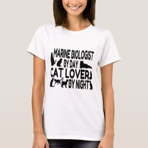 Cat Lover Marine Biologist T-shirt