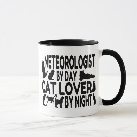 Cat Lover Meteoroloog Mok (Rechts)
