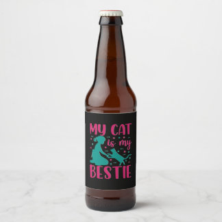 Cat Lover | Mijn katje is mijn das Bier Etiket