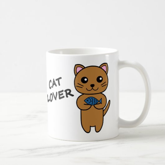 CAT LOVER Personalized Coffee Mok (Rechts)