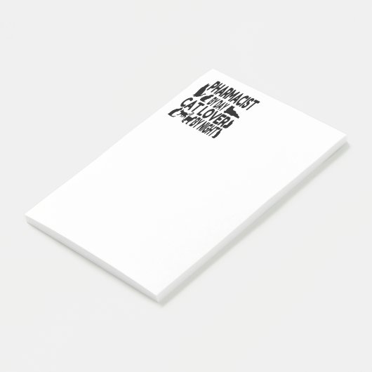 Cat Lover Pharmacist Post-it® Notes (Schuin)