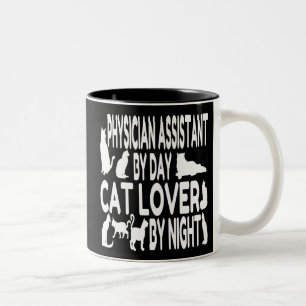 Cat Lover Physician Assistant Tweekleurige Koffiemok