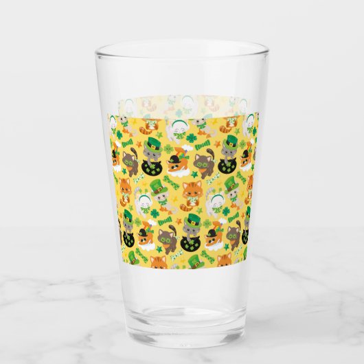 Cat Lover Print, Irish, Ireland, St Patrick's Day Glas (Voorkant)