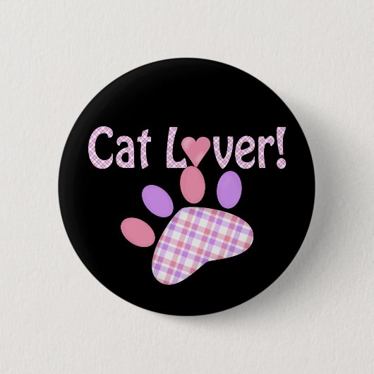 Cat Lover Producten Ronde Button 5,7 Cm (Voorkant)