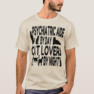 Cat Lover Psychiatric Aide T-shirt