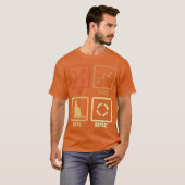 Cat Lover Routine vriend T-shirt (Voorkant volledig)