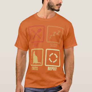 Cat Lover Routine vriend T-shirt