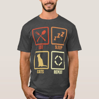 Cat Lover Routine vriend T-shirt
