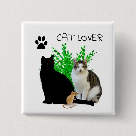 Cat Lover Schattigee Katten Button (Voorkant)