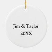 Cat Lover Sinaasappel Tabby Tuxedo Cat Custom Name Keramisch Ornament (Achterkant)