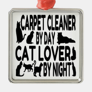 Cat Lover tapijtreiniger Metalen Ornament