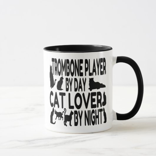 Cat Lover Trombone Speler Mok (Rechts)