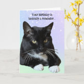 Cat Lover Verjaardag Kaart (Gele Bloem)