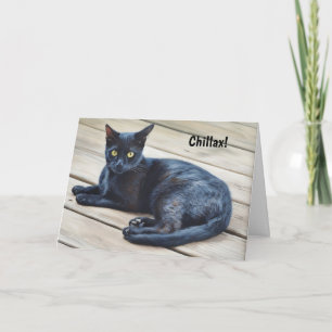 Cat Lover Verjaardag Kaart Ontspannen en Plezier