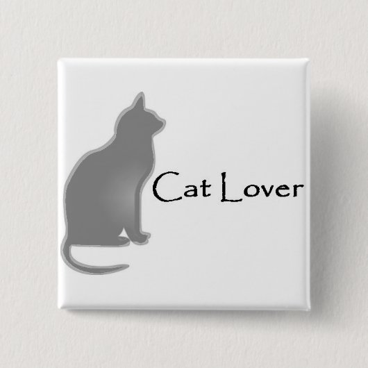 Cat Lover Vierkante Button 5,1 Cm (Voorkant)