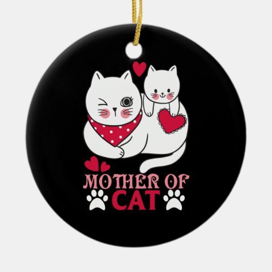 Cat Lover | Vruchtmoeder van katten Keramisch Ornament (Voorkant)