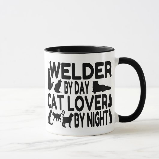 Cat Lover Welder Mok (Rechts)