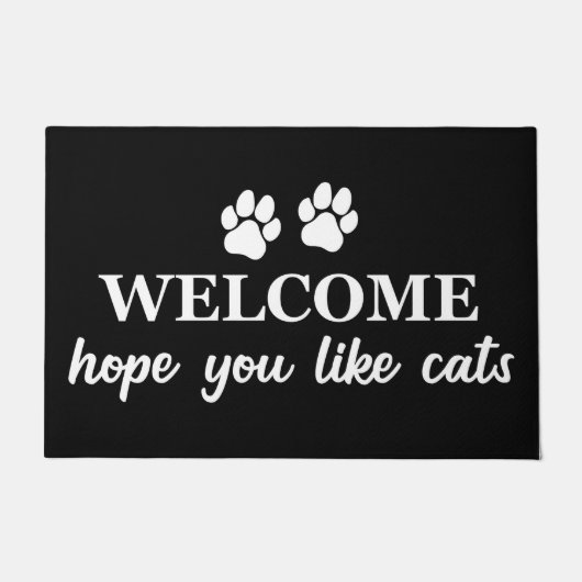 Cat Lover Welkom Hoop dat je van katten houdt Deurmat (Voorkant)