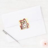 Cat Lover's Cute Tango Dance Cats Art Stickers (Envelop)