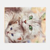Cat Lovers Fleece Blanket (Voorkant (Horizontaal))