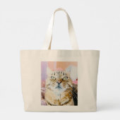 Cat Lover's Grote Tote Bag (Achterkant)
