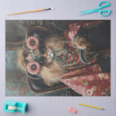 Cat Lovers Hippie Stijl Decoupage Tissuepapier (Craft)