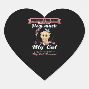 Cat Lovers Hoeveel van mijn kattehuis-cadeau Hart Sticker