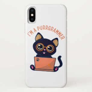 Cat Lovers Ik ben een programmeur iPhone X Hoesje