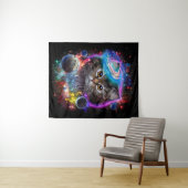 Cat Lovers | Kat in de Galaxy Space Cosmos Wandkleed (In Situ (horizontaal))