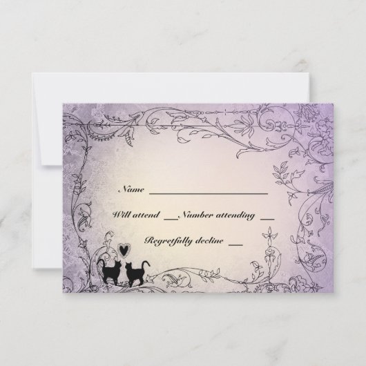 Cat Lovers  Lavender RSVP (Voorkant)