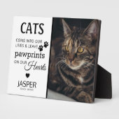 Cat Lovers Tribute | Memorial Keepslag Fotoplaat (Zijkant)