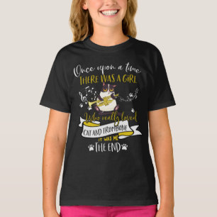 Cat Lovers Wie houdt er echt van kat en trombone T-shirt