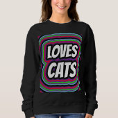 CAT LOVES RETRO CAT T-SHIRTS (Devant)
