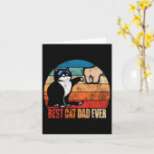 Cat Loving Daddy Vaders Dag Gift Mannen Geen Best Kaart (Gele Bloem)