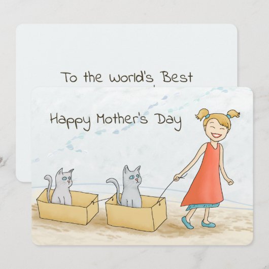 Cat Ma Happy Moederdag (Voorkant / Achterkant)