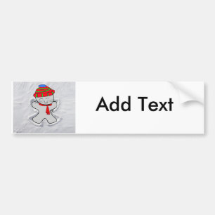 Cat maakt een sneeuwengel bumpersticker
