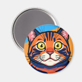 Cat, Mackerel, Domestic cat Magneet (Voorkant / Achterkant)